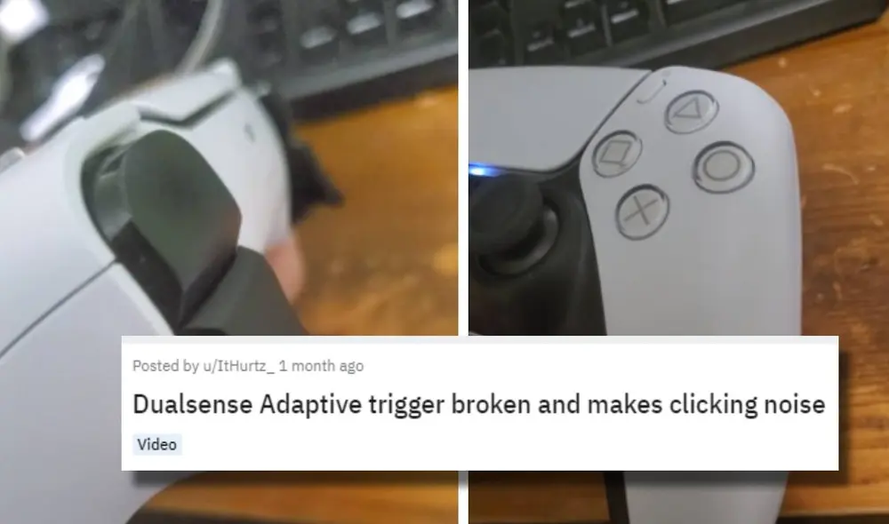A poco más de un mes desde su lanzamiento, los controles de la PS5 ya comienzan a fallar para algunos usuarios en uno de sus puntos más llamativos: los gatillos con resistencia adaptable. Foto: Reddit, composición