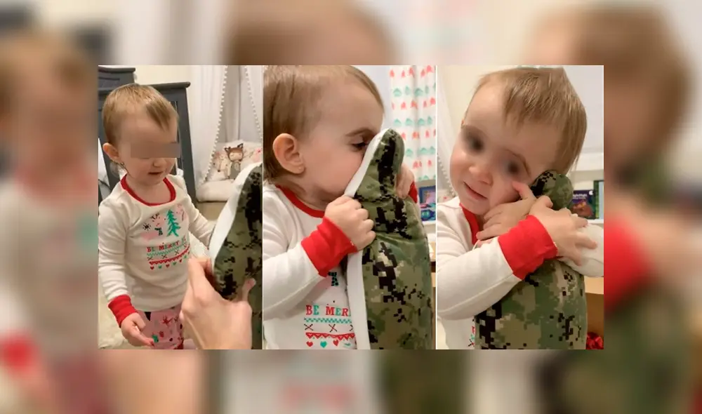 YouTube viral: bebé tiene tierna reacción al ver muñeco con rostro de su papá que está en el ejército YouTube viral: bebé tiene tierna reacción al ver muñeco con rostro de su papá que está en el ejército