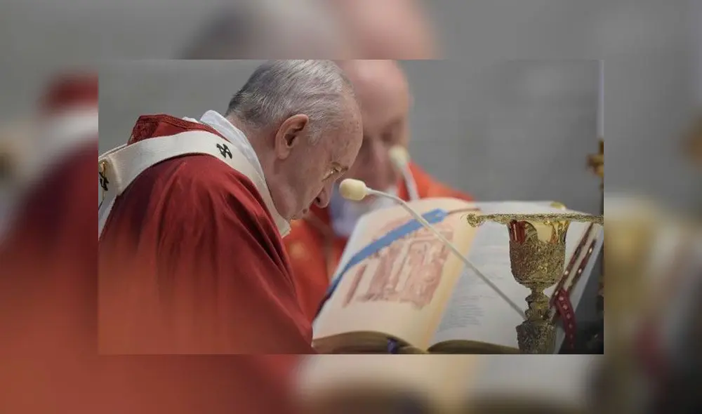 El papa Francisco en la misa oficiada en la Basílica de San Pedro por la festividad de San Pedro y San Pablo. Foto: Vatican News