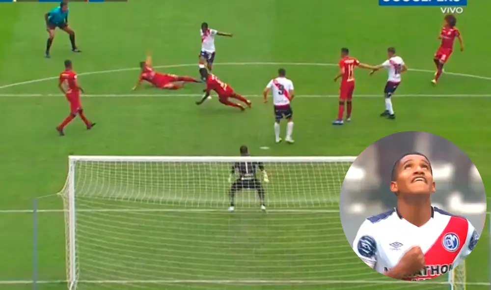 Fabricio Cabrera anotó el segundo gol de Deportivo Municipal sobre Universitario. | Foto: Gol Perú Fabricio Cabrera anotó el segundo gol de Deportivo Municipal sobre Universitario. | Foto: Gol Perú