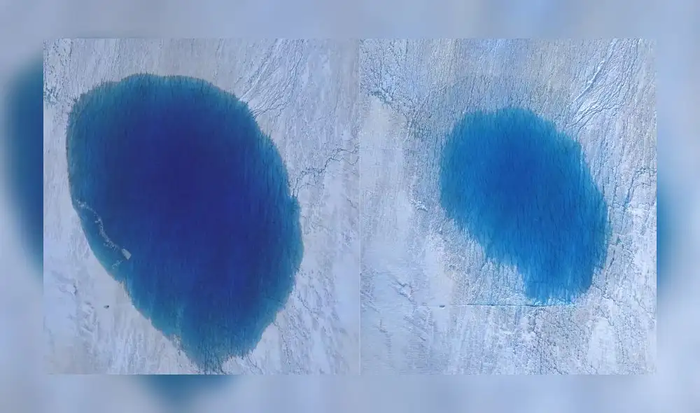 El dron permitió reconstruir en tres dimensiones la evolución del relieve del hielo. Foto: Difusión.