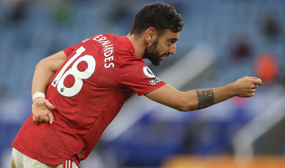 Bruno Fernandes fichó por el Manchester United en enero de este año. Foto: AFP