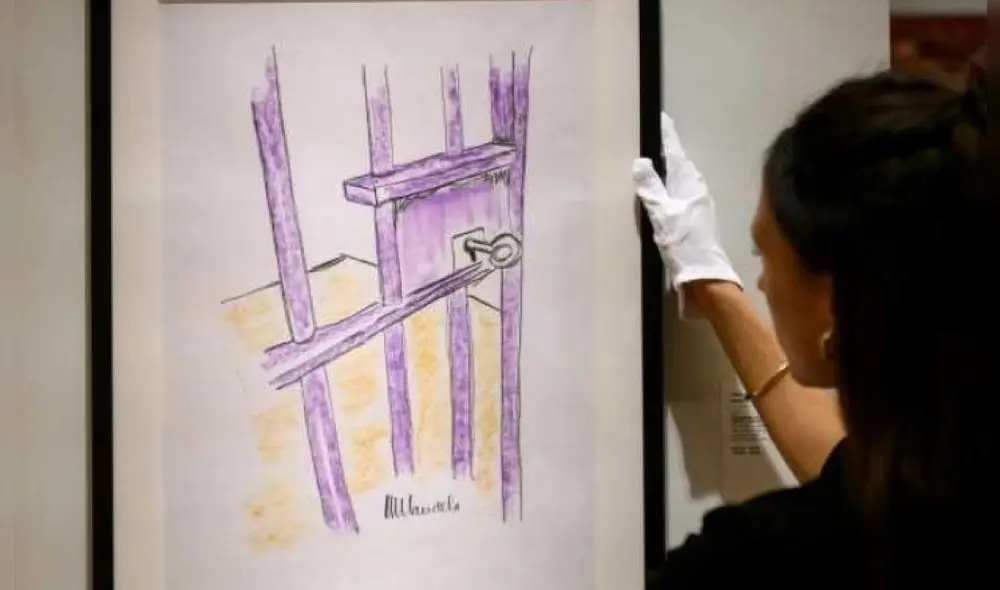 Subastan dibujo hecho por Nelson Mandela: costó más de 110 mil dólares Subastan dibujo hecho por Nelson Mandela: costó más de 110 mil dólares