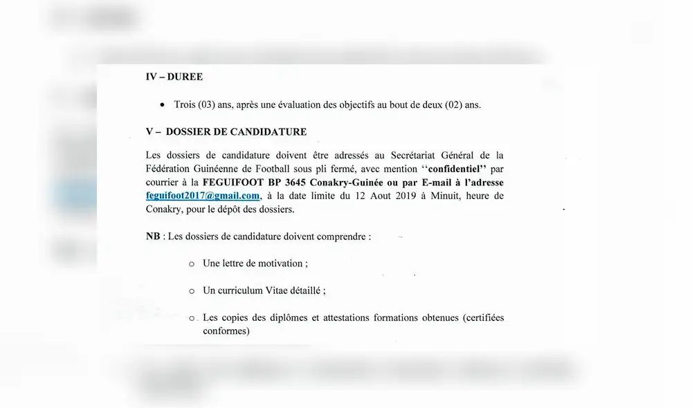 La selección de Guinea usó la red social Facebook para buscar a su nuevo entrenador.