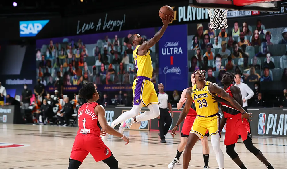 Lakers ganaron 111-88 a los Blazers por el game 2 de los NBA Playoffs 2020. (FOTO: AFP). Lakers ganaron 111-88 a los Blazers por el game 2 de los NBA Playoffs 2020. (FOTO: AFP).
