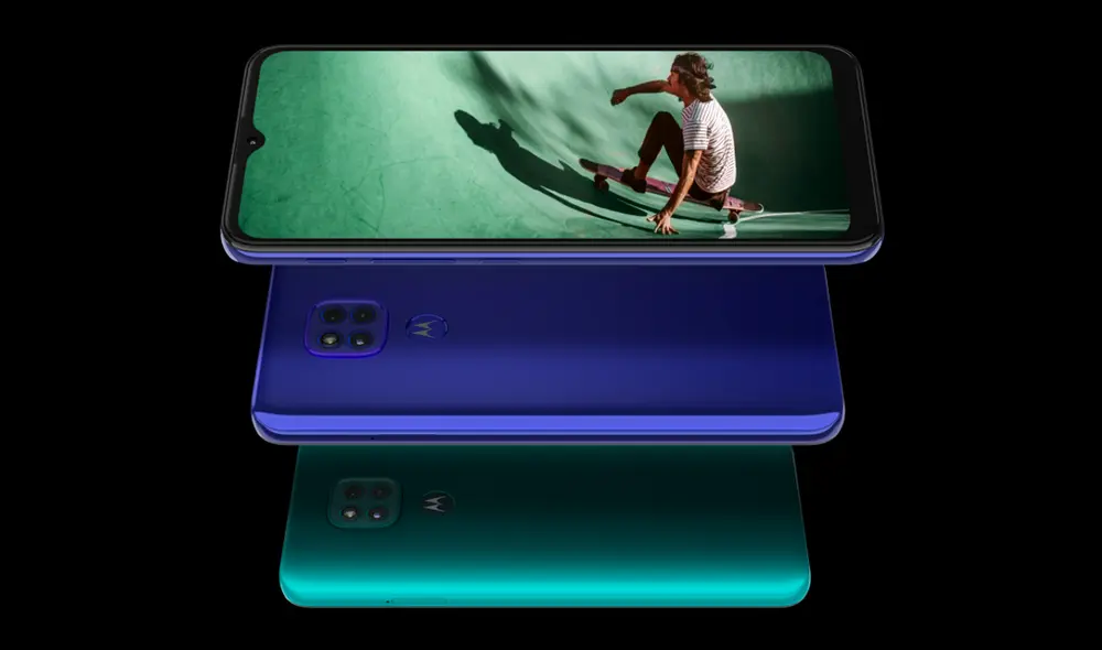 El Moto G9 Play está disponible en color verde y azul. | Foto: Motorola