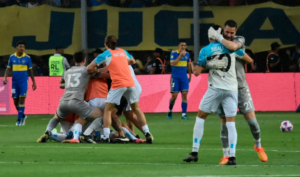 Racing Club se llevó el Trofeo de Campeones contra Boca Juniors. Foto: Liga Profesional de Fútbol