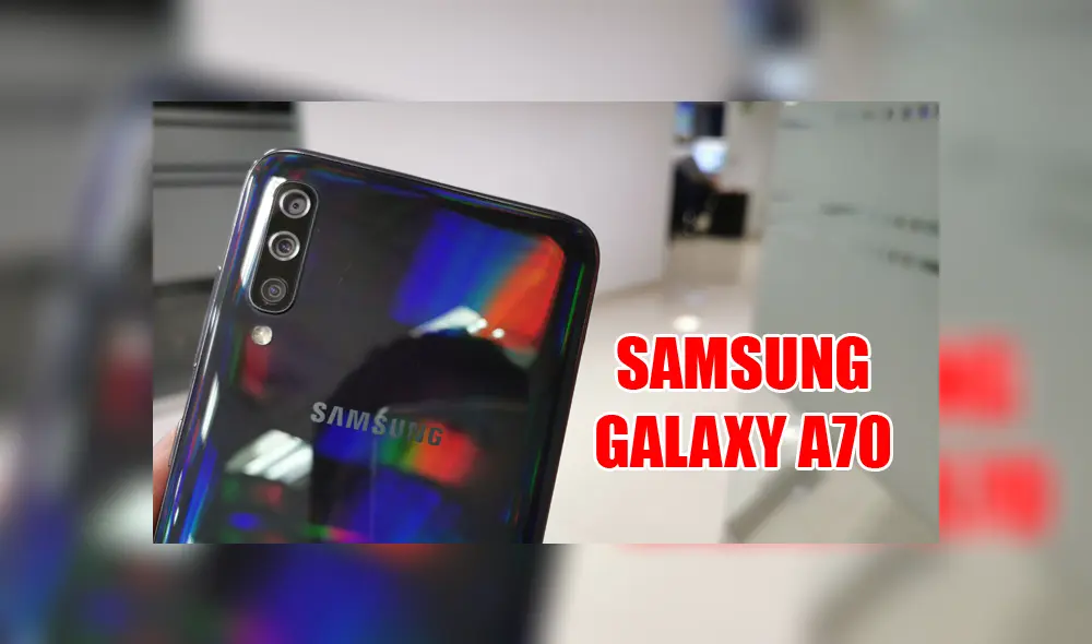 Desliza para ver más detalles del Samsung Galaxy A70. Foto: Juan José López. Desliza para ver más detalles del Samsung Galaxy A70. Foto: Juan José López.