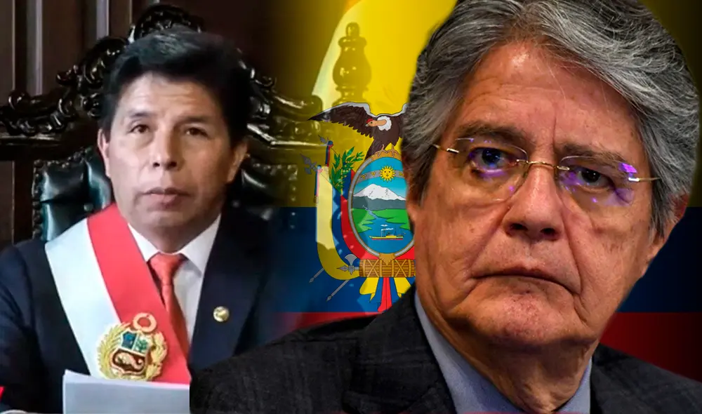 El presidente ecuatoriano se refirió al fallido golpe de estado realizado por Pedro Castillo. Foto: composición LR/AFP El presidente ecuatoriano se refirió al fallido golpe de estado realizado por Pedro Castillo. Foto: composición LR/AFP