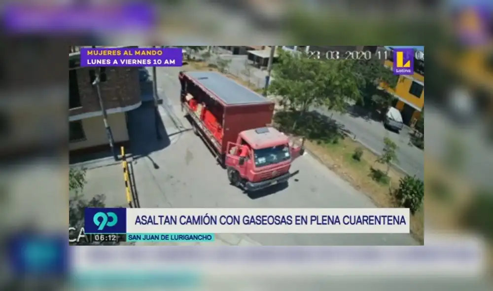 SJL: asaltan camión con gaseosas durante estado de emergencia [VIDEO]