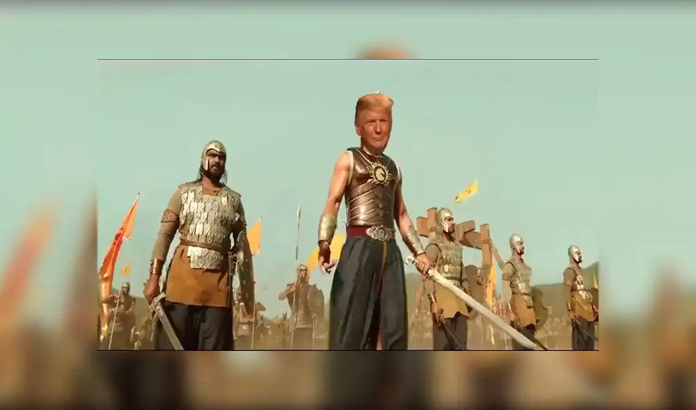 Visual del inicio del videomontaje compartido por Trump. Foto: captura