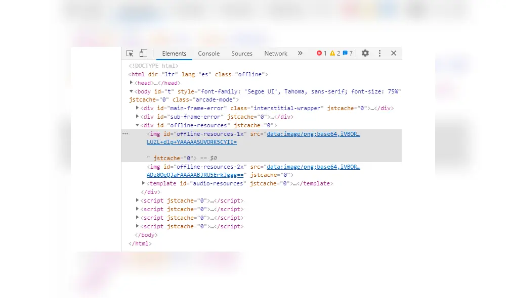 2. Busca la opción llamada ‘Offline resources’. Foto: Captura / Chrome. 2. Busca la opción llamada ‘Offline resources’. Foto: Captura / Chrome.