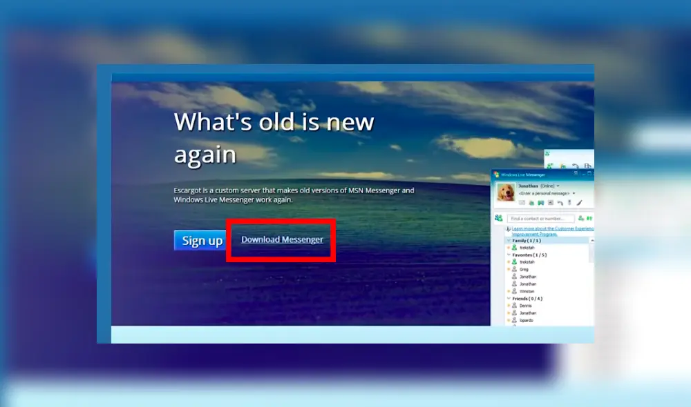 Después de crear la cuenta, regresa a la página principal y dale a 'Download Messenger'.