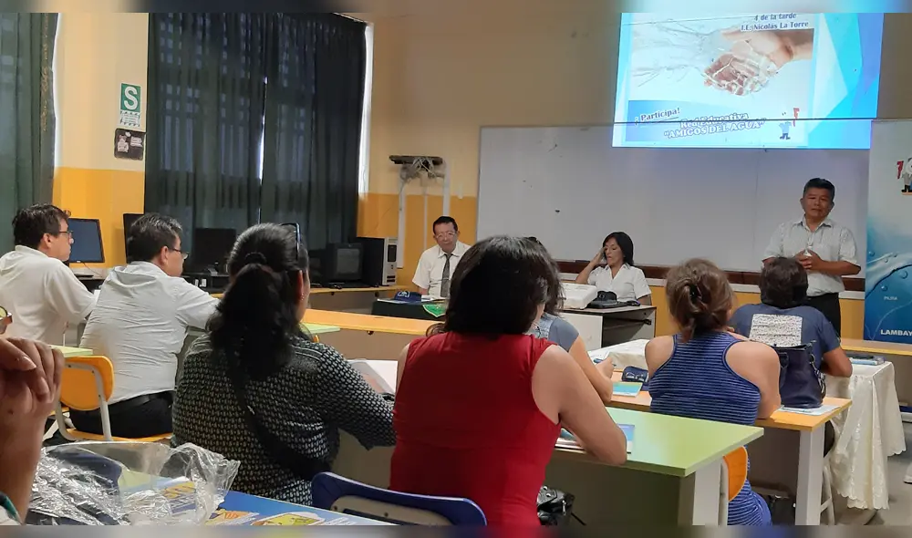 Lambayeque :docentes y empresa de saneamiento se unen para formar “Amigos del agua”