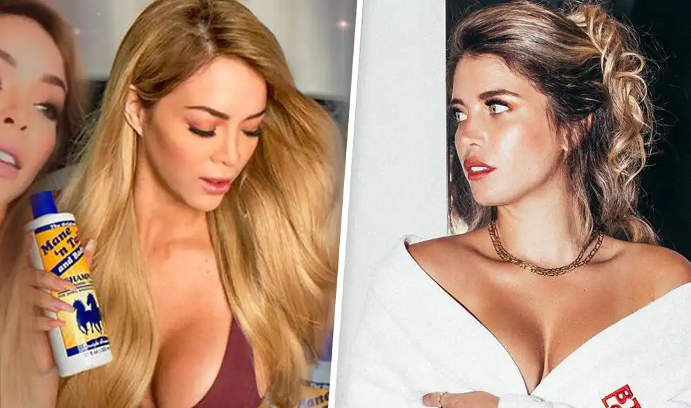 Flavia Laos promociona el mismo shampoo para caballos que Sheyla Rojas. Foto: Composición. Flavia Laos promociona el mismo shampoo para caballos que Sheyla Rojas. Foto: Composición.