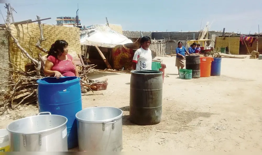 Familias pobre no tienen agua en distrito La Matanza. Foto: Referencial/ La República