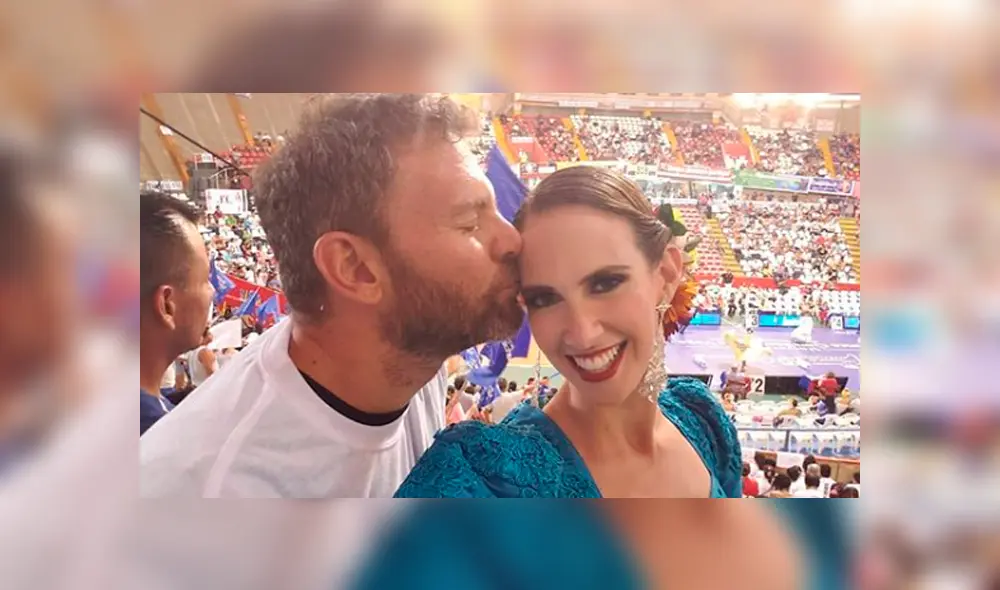 Emilia Drago junto a Diego Lombardi en uno de los concursos donde participó la actriz. Foto: La República Emilia Drago junto a Diego Lombardi en uno de los concursos donde participó la actriz. Foto: La República