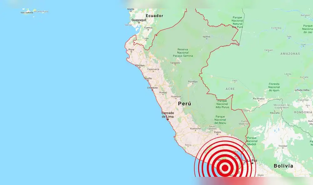 El primer sismo se sintió a 34 kilómetros al oeste de Omate. Foto: IGP