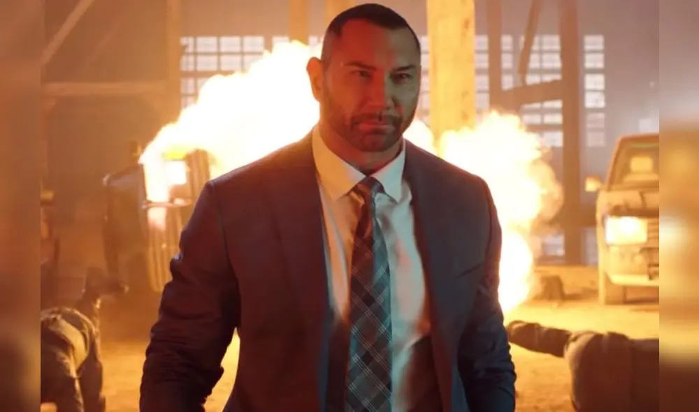 Dave Bautista en una escena de Grandes espías. Foto: difusión Dave Bautista en una escena de Grandes espías. Foto: difusión