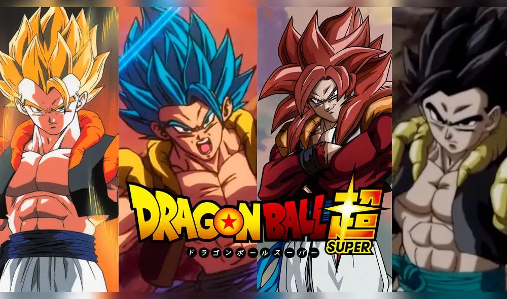 En sus largas apariciones, Gogeta se transformó en Blue, Saiyajin y SSJ4. Foto: Composición En sus largas apariciones, Gogeta se transformó en Blue, Saiyajin y SSJ4. Foto: Composición