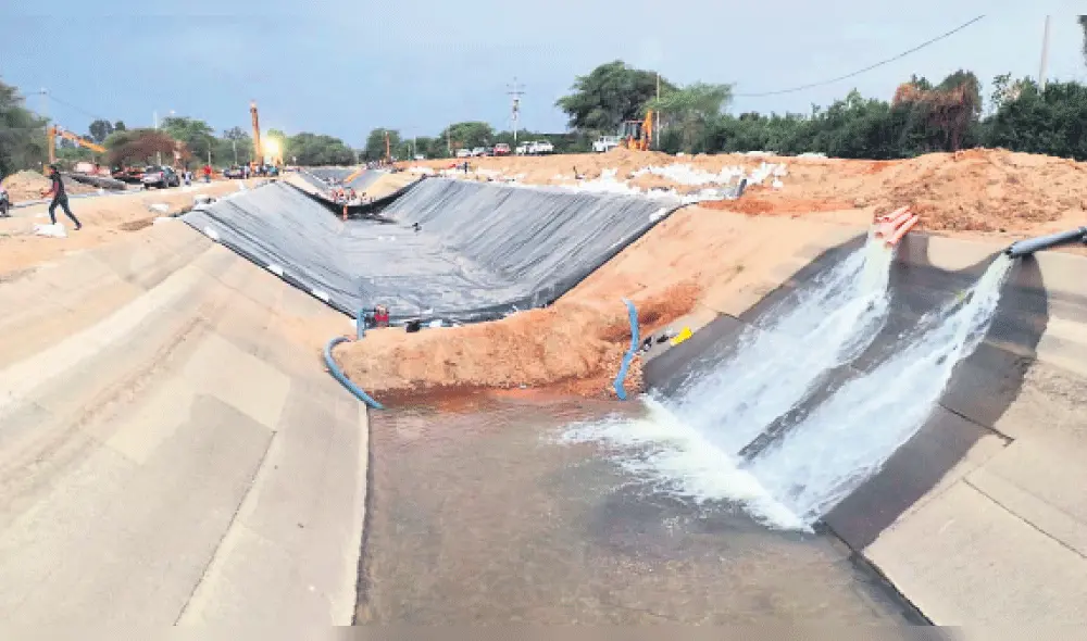 Durante el año 2020, una refacción en este mismo canal generó el corte de agua durante varios días. Foto: La República Durante el año 2020, una refacción en este mismo canal generó el corte de agua durante varios días. Foto: La República