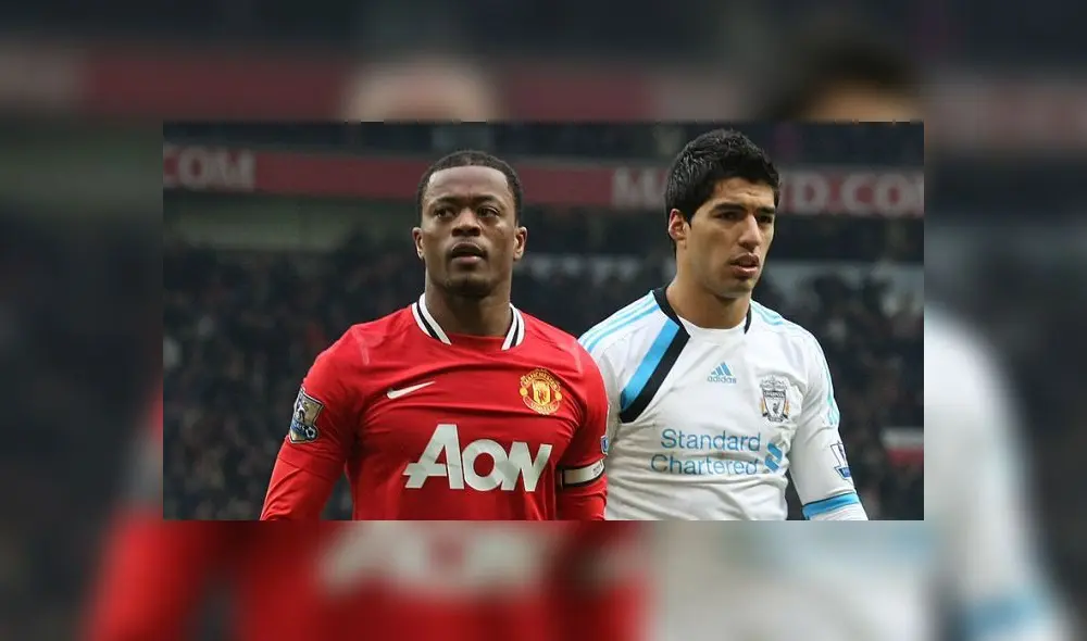 Patrice Evra acusó de insultos racistas a Luis Suárez tras un duelo entre Manchester United y Liverpool. Foto: Difusión Patrice Evra acusó de insultos racistas a Luis Suárez tras un duelo entre Manchester United y Liverpool. Foto: Difusión
