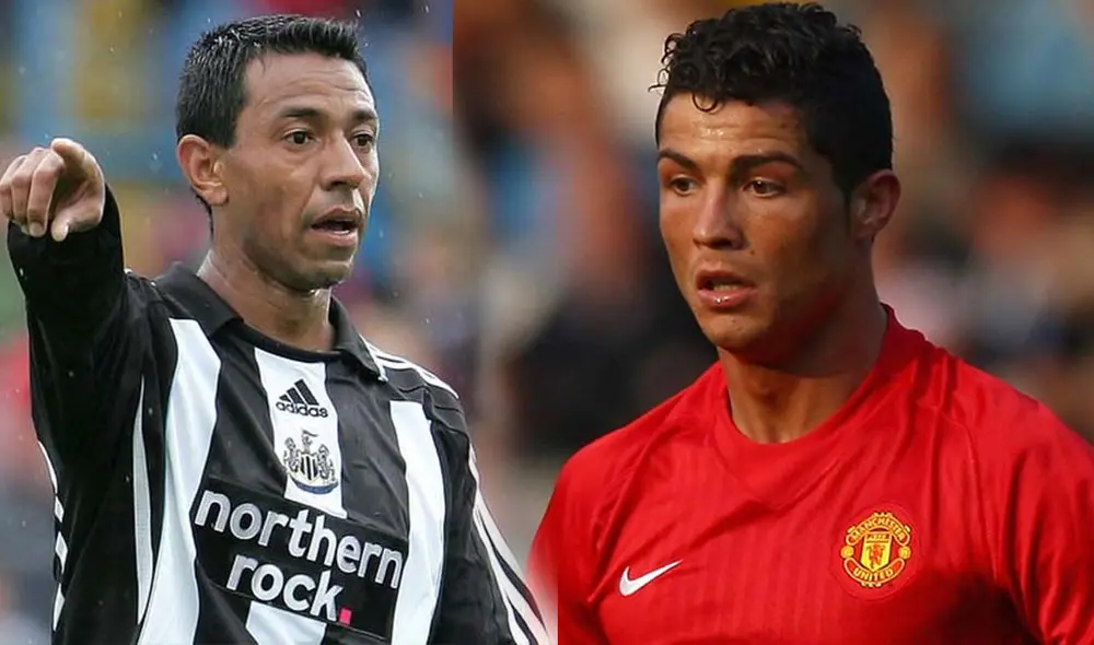 Con la camiseta de Newcastle, Nolberto Solano se enfrentó a Cristiano Ronaldo por la Premier League en el 2007.