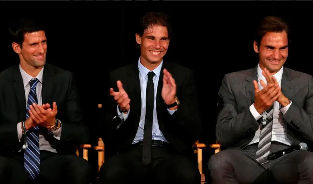 Djokovic, Nadal y Federer, el Big 3 que comparten el récord de 20 Grand Slam cada uno. Foto: AFP