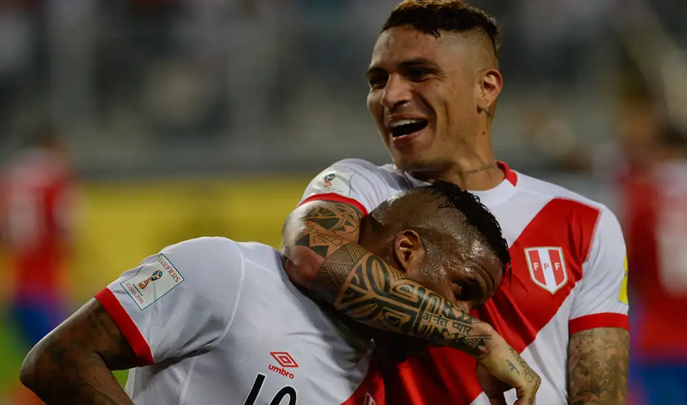 Jefferson Farfán y Paolo Guerrero juntos en la selección peruana. Foto: AFP Jefferson Farfán y Paolo Guerrero juntos en la selección peruana. Foto: AFP