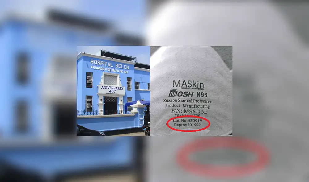 Mascarillas N95 tenían como fecha de vencimiento febrero del 2019. Foto: composición La República