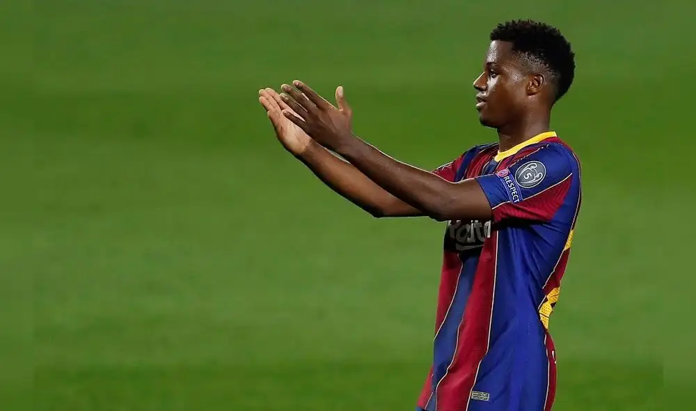 Ansu Fati anotó ocho goles en 33 disputados en su primera temporada como culé. Foto: EFE Ansu Fati anotó ocho goles en 33 disputados en su primera temporada como culé. Foto: EFE