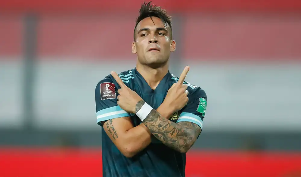 Lautaro Martínez anotó el segundo gol en el triunfo de Argentina sobre Perú por la fecha 4 de las eliminatorias. Foto: AFP Lautaro Martínez anotó el segundo gol en el triunfo de Argentina sobre Perú por la fecha 4 de las eliminatorias. Foto: AFP