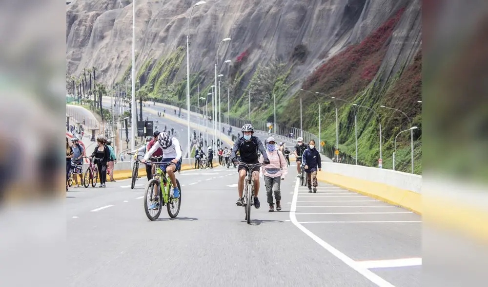 Los paseos en bicicleta están permitidos. Foto: MML Los paseos en bicicleta están permitidos. Foto: MML