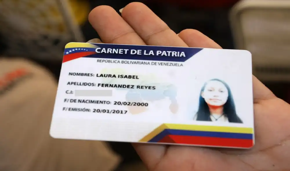El uso del Carnet de la Patria se masificó en los últimos años, en medio de la grave crisis económica de Venezuela y el programa de ayudas que aplica el régimen de Nicolás Maduro. Foto: difusión