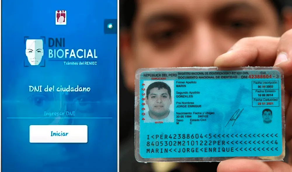 La aplicación DNI BioFacial ayuda a los usuarios a realizar el trámite de renovación de su DNI de manera online. Foto: composición / Reniec / GLR