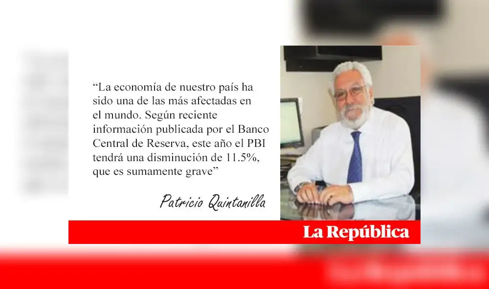 Columna Patricio Quintanilla. Foto: La República Columna Patricio Quintanilla. Foto: La República