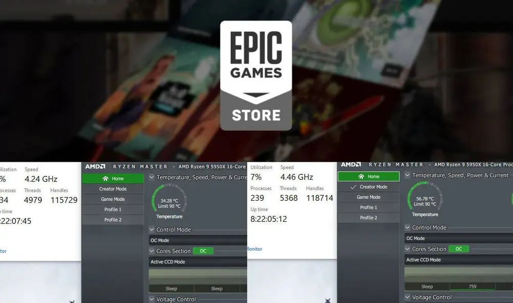 La aplicación de Epic Games Store para PC hace trabajar a la CPU aun cuando está inactiva. Según reportes, envía 14 veces más datos que Steam y Nvidia GeForce Experience. Foto: Epic Games/Reddit La aplicación de Epic Games Store para PC hace trabajar a la CPU aun cuando está inactiva. Según reportes, envía 14 veces más datos que Steam y Nvidia GeForce Experience. Foto: Epic Games/Reddit