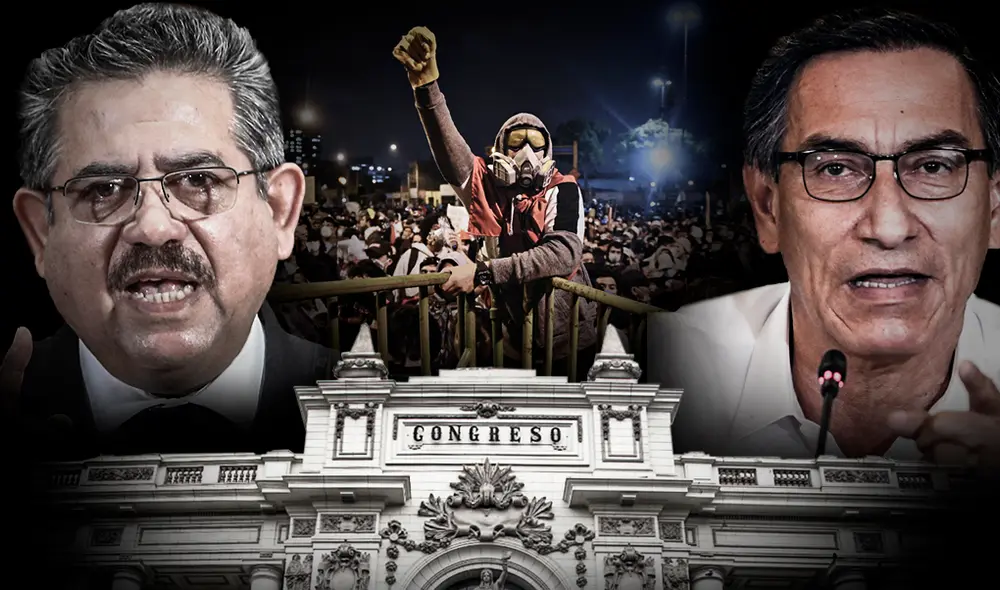 Pese a que el Legislativo generó la crisis política en medio de una pandemia, la ciudadanía se levantó en protesta y logró ponerle fin al Gobierno de facto de Manuel Merino. Foto: composición Fabrizio Oviedo/La República