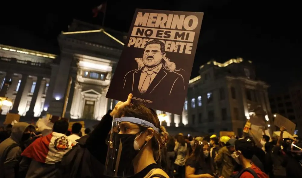 Las marchas en contra de Manuel Merino no cesaron hasta que dimitió del cargo y se eligió en democracia a Francisco Sagasti como presidente interino. Foto: La República.