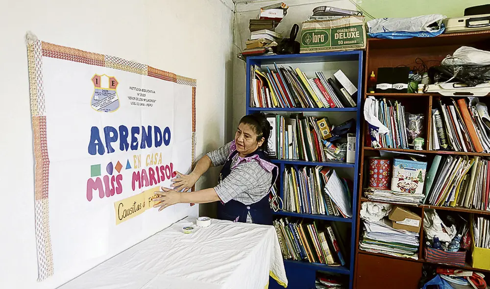 Por sus niños. Docentes se adecuaron a clases remotas. Foto: Antonio Melgarejo/La República