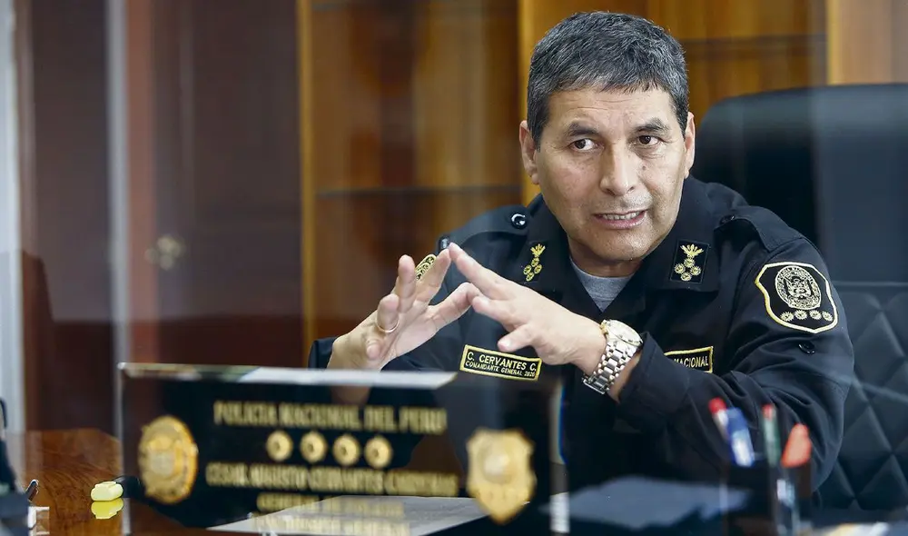 Cervantes fue ascendido a comandante general de la PNP por Francisco Sagasti. Foto: Marco Cotrina / La República