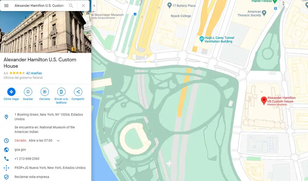 Desliza las imágenes para ver cómo luce el lugar donde se rodó algunas escenas de Batman Forever. Foto: captura de Google Maps