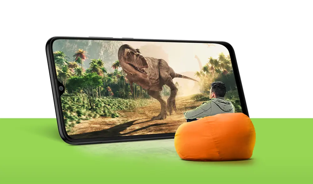 El Galaxy M02s cuenta con una pantalla de 6,5 pulgadas. Foto: Samsung