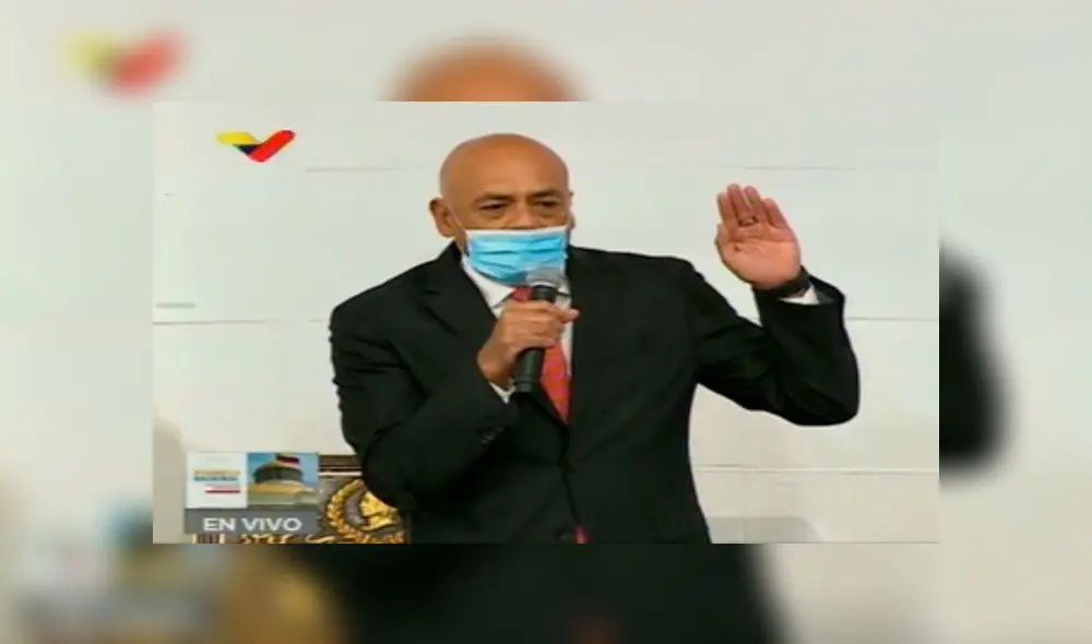 Rodríguez aseguró, en su primer discurso, que el pueblo de Venezuela derrotará la pandemia del COVID-19. Foto: captura de en vivo en Twitter Rodríguez aseguró, en su primer discurso, que el pueblo de Venezuela derrotará la pandemia del COVID-19. Foto: captura de en vivo en Twitter