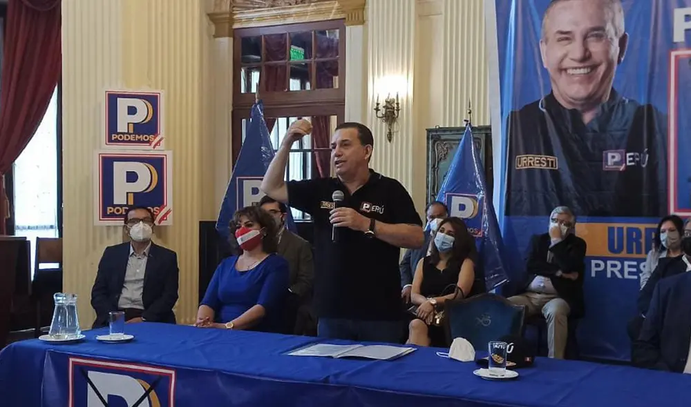 Urresti encabeza la plancha presidencial de Podemos Perú con miras a las elecciones de 2021. Foto: Karla Cruz, URPI-GLR Urresti encabeza la plancha presidencial de Podemos Perú con miras a las elecciones de 2021. Foto: Karla Cruz, URPI-GLR