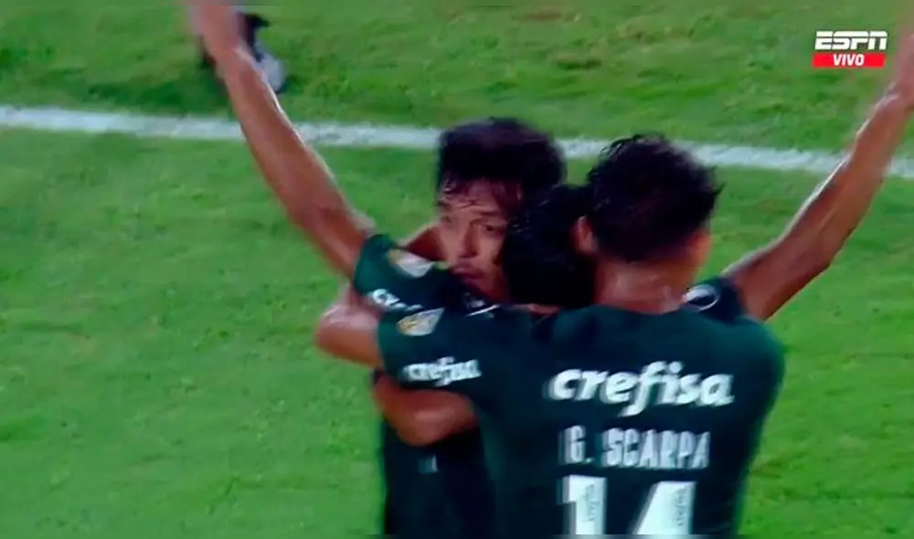 Palmeiras viene venciendo por la mínima diferencia a River. Foto: captura/Espn