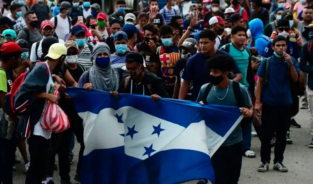Caravana de migrantes es promovida en redes sociales ante la investidura de Joe Biden como presidente de EE. UU., que se efectuará el 20 de enero Foto: AFP Caravana de migrantes es promovida en redes sociales ante la investidura de Joe Biden como presidente de EE. UU., que se efectuará el 20 de enero Foto: AFP
