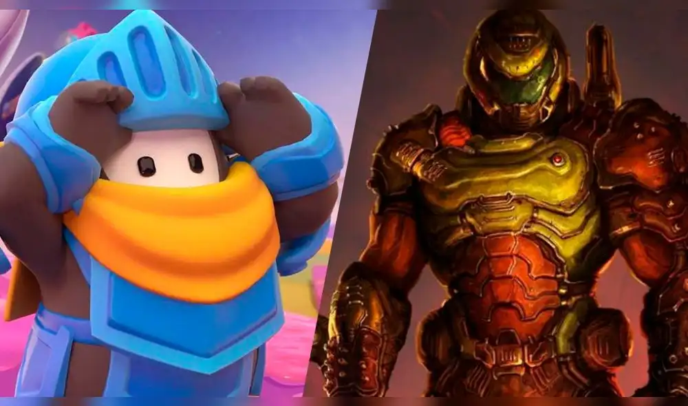 Esta nueva colaboración entre Fall Guys y DOOM se anunció en Twitter y la primer skin te convertirá en un Tyrant. Foto: composición La República