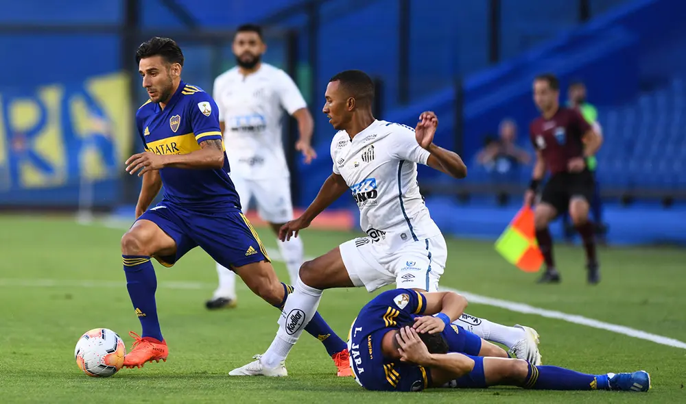 Boca Juniors recibe a Santos en La Bombonera. Foto: AFP Boca Juniors recibe a Santos en La Bombonera. Foto: AFP