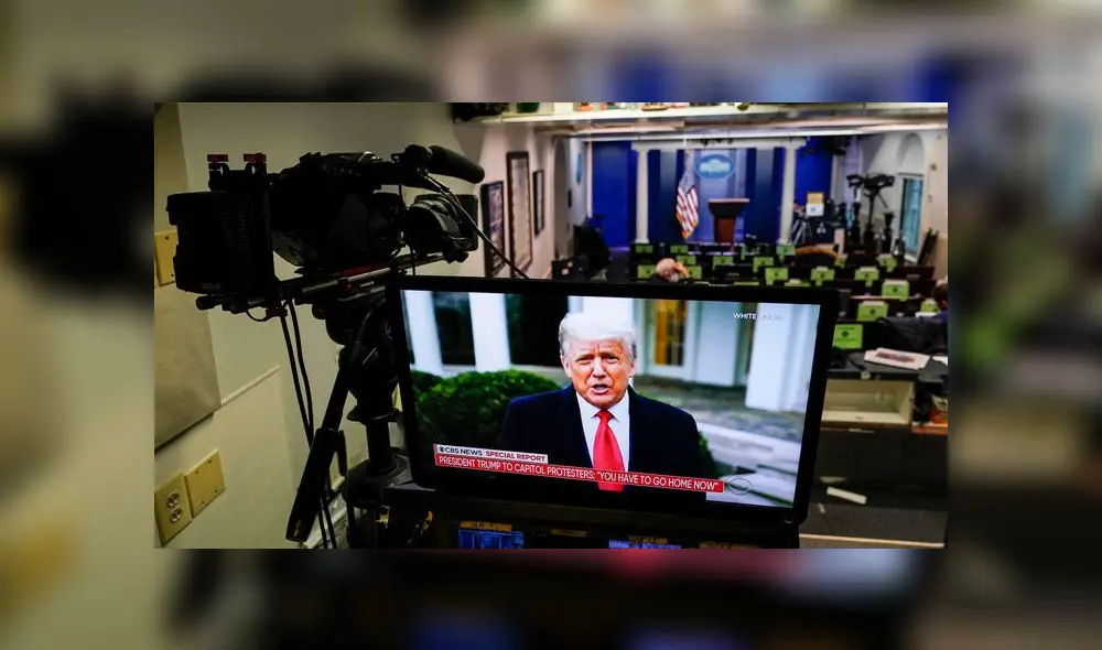 Donald Trump le habla a la nación. Foto: AFP Donald Trump le habla a la nación. Foto: AFP